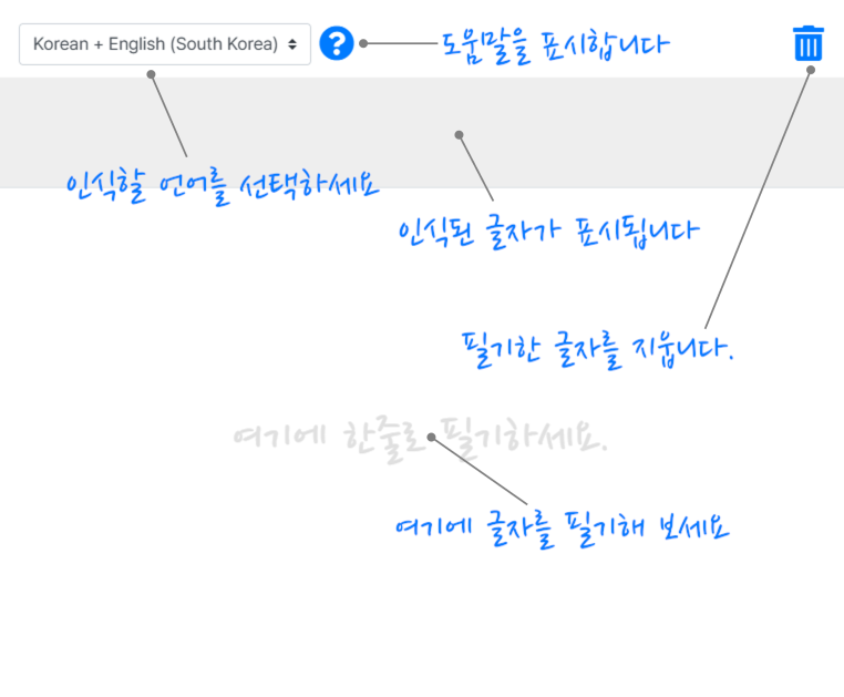 help message for text web demo